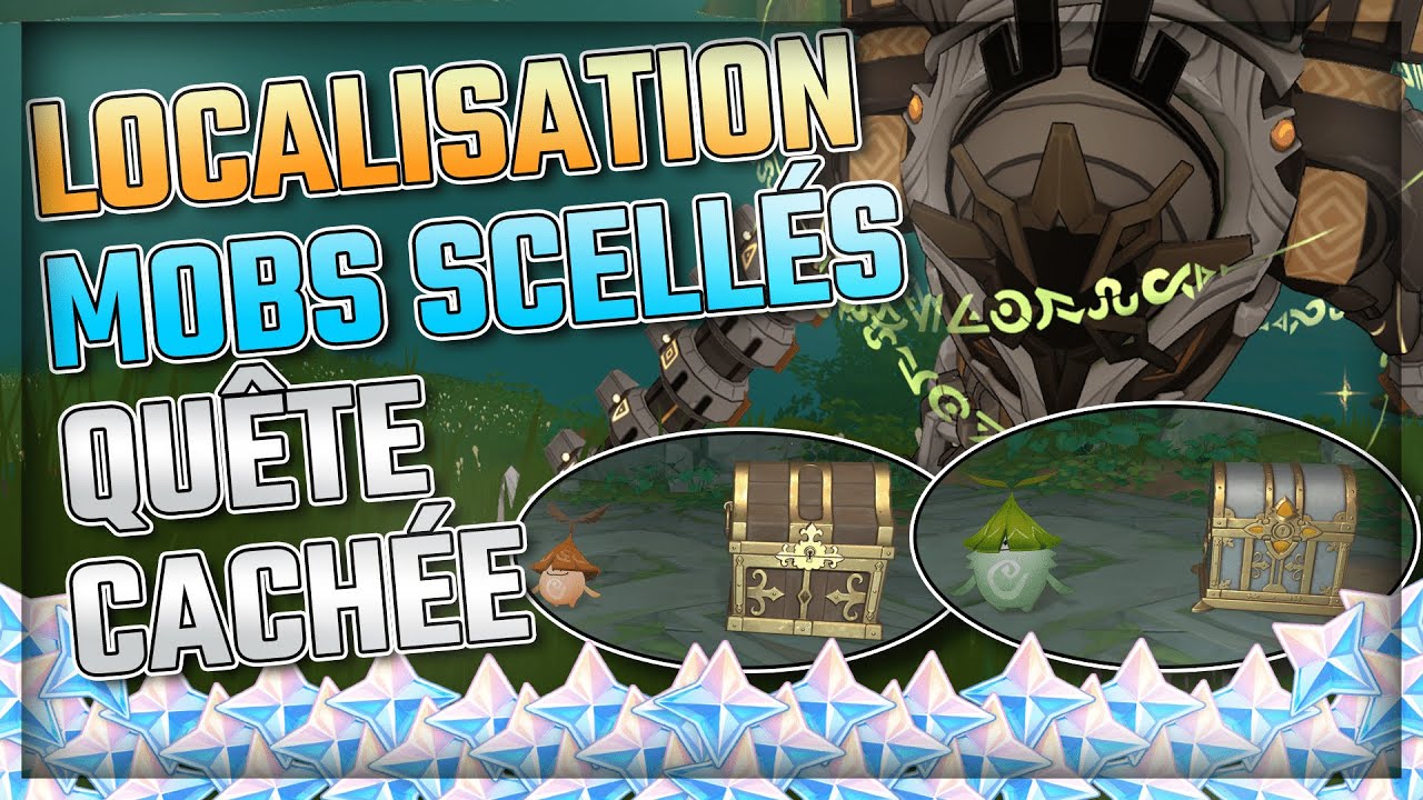 MASSE PRIMOS ! Localisation 16 MOBS SCELLÉS | Légende du verrou de pierre | Genshin Impact