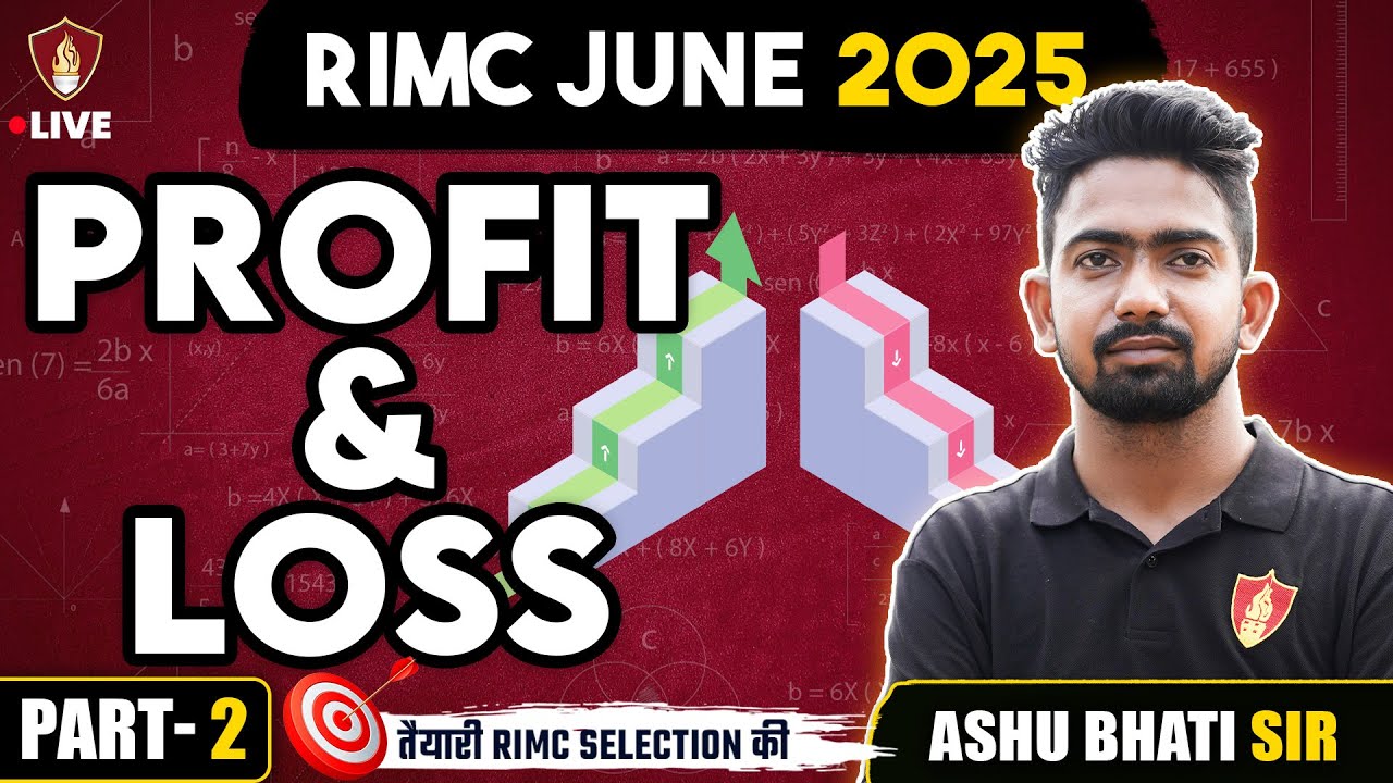 RIMC Maths Profit and Loss | RIMC Exam 2025 | Best RIMC Online Coaching