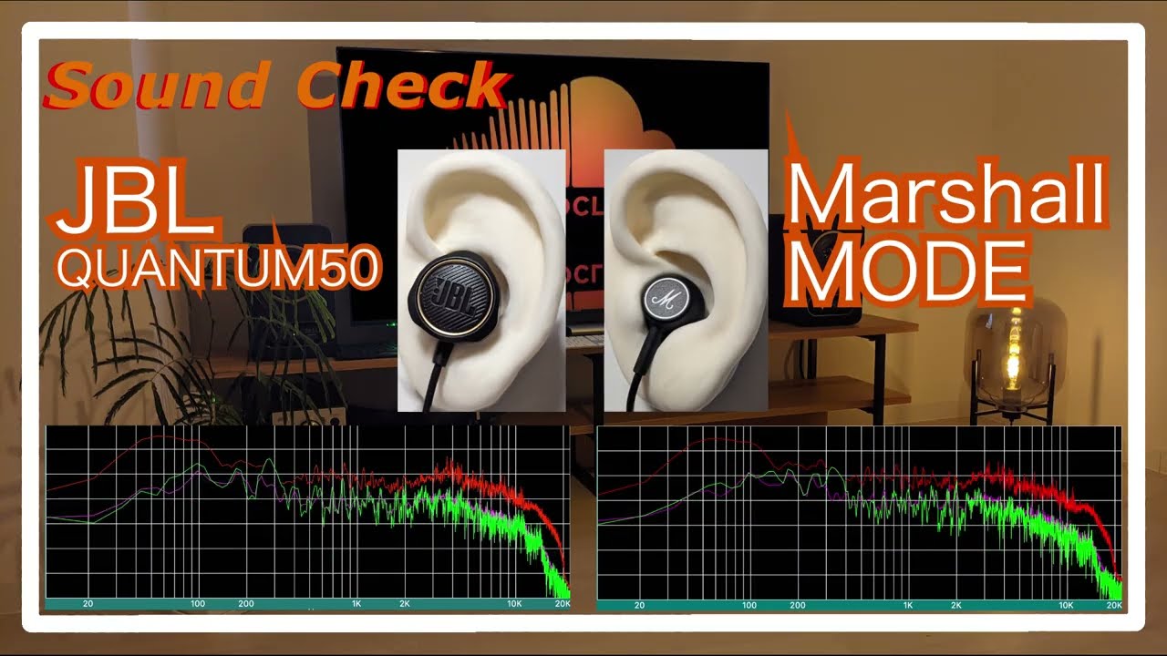 JBL QUANTUM50 vs Marshall MODE [IEMs In-Ear headphones Sound Comparison イヤホン音比較]