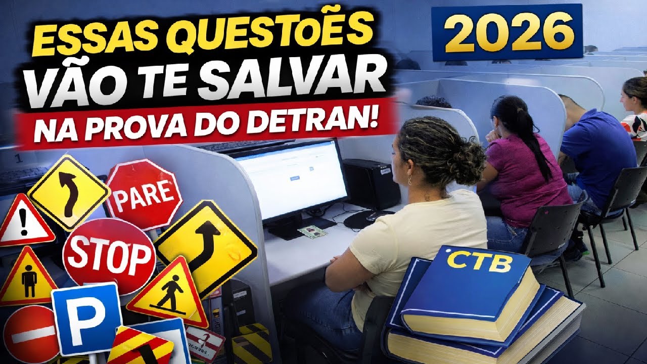 PROVA DO DETRAN 2025/2026: 30 Questões Comentadas que TODO CANDIDATO PRECISA SABER