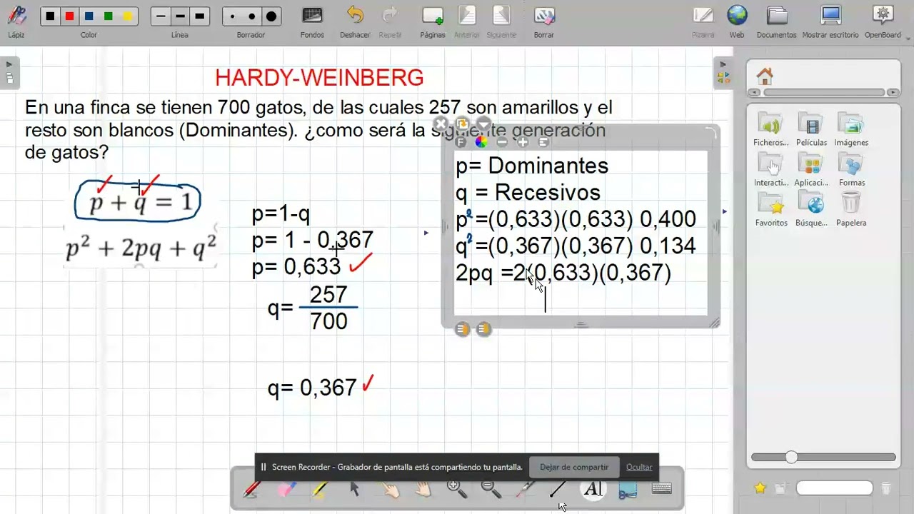Ejercicio Hardy Weinberg