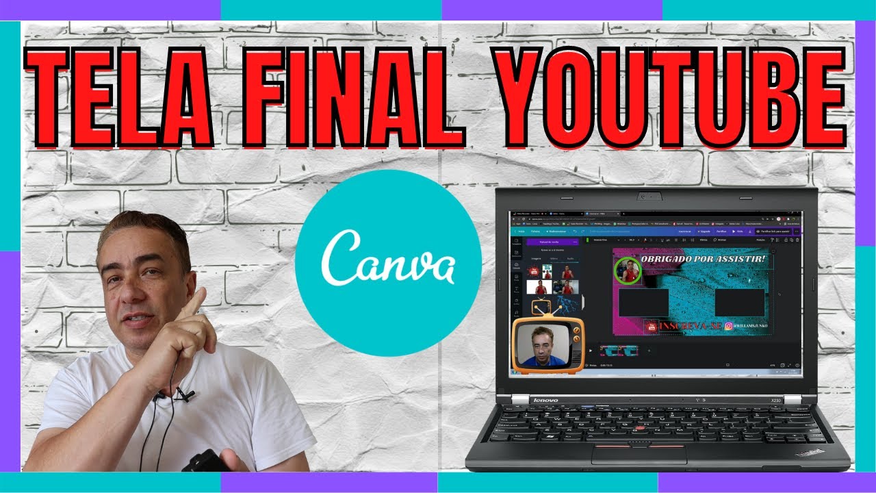 Canva editor TELA FINAL PARA YOUTUBE