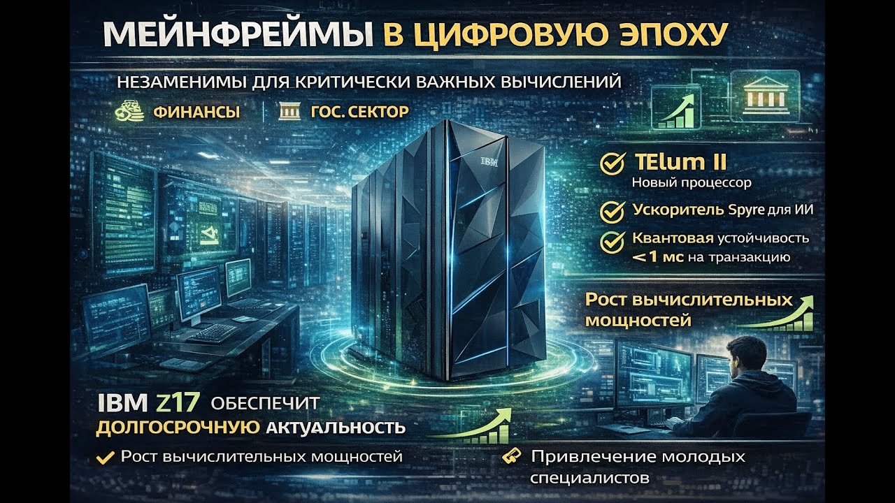 IBM обходит NVIDIA? Рекордный рост акций, новый мейнфрейм z17 и прорыв в квантовых вычислениях