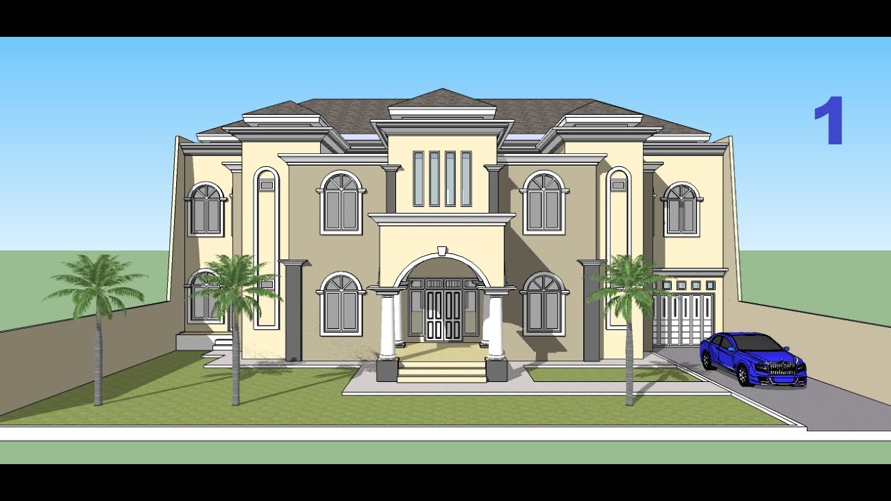 Sketchup tutorial make a Mediterranean house Part 1
