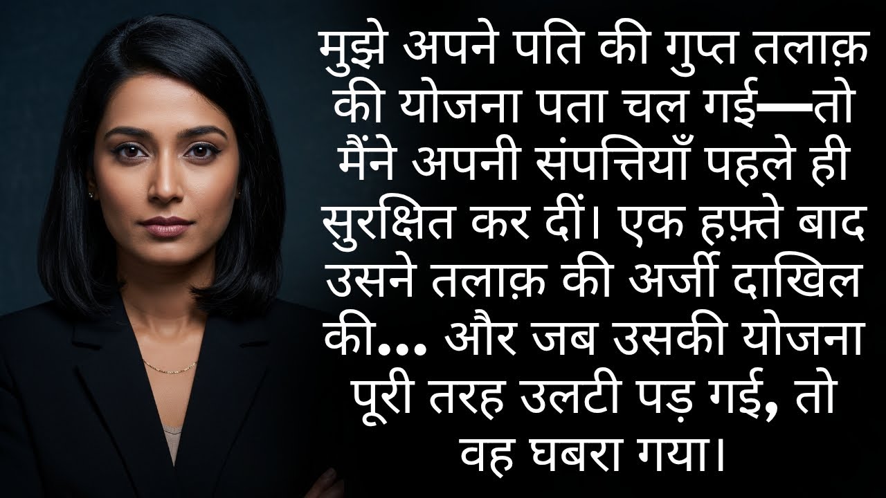 पति के तलाक़ प्लान का पता चला—मैंने एसेट्स पहले ही बचा लिए। एक हफ़्ते बाद… | Hindi Story | Revenge |