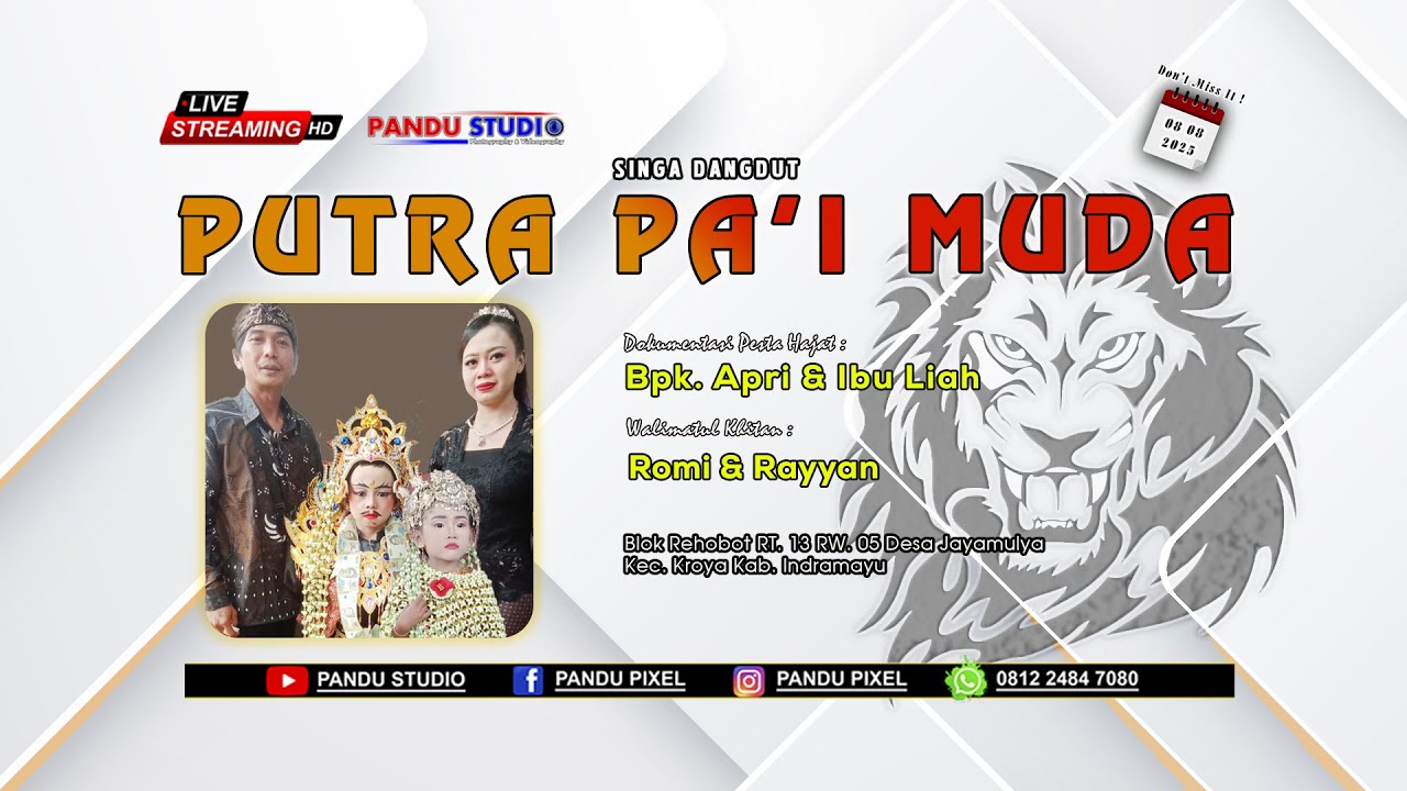 LIVE STREAMING SINGA DANGDUT PUTRA PA'I MUDA || REHOBOT, 8 AGUSTUS 2025