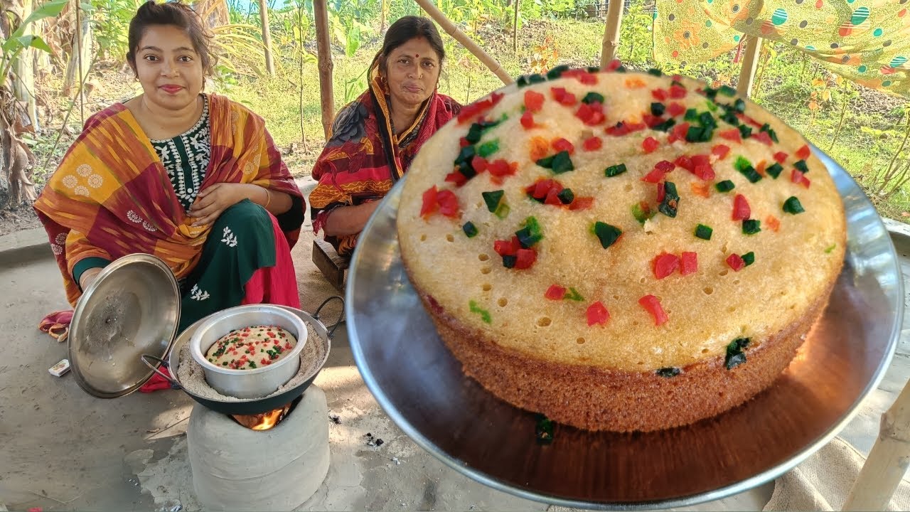 ক্রিসমাসে চায়ের কাপে মেপে বেকিং পাউডার ছাড়া কেক বানিয়েনিন | Christmas Cake Recipe | Village Food