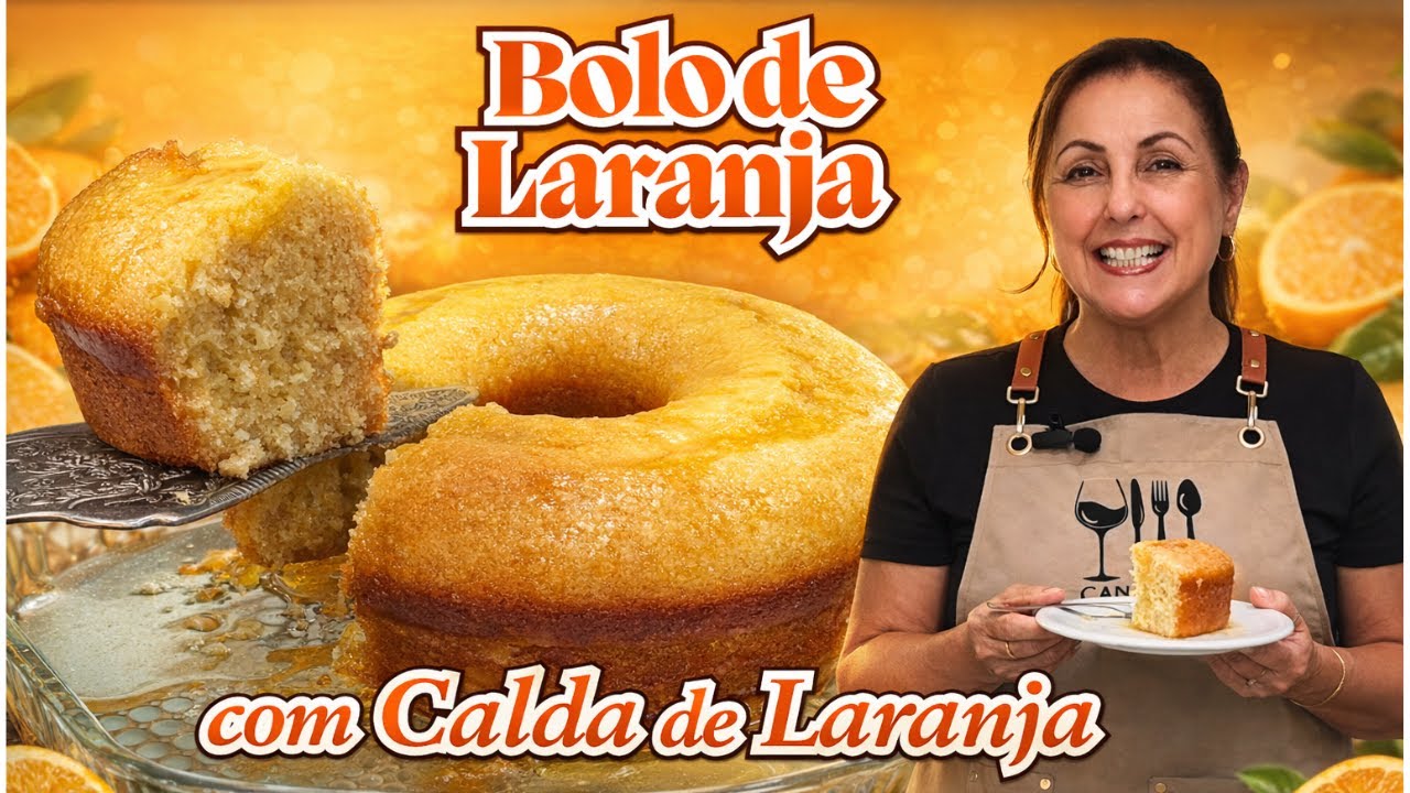 BOLO DE LARANJA | COM CALDA DE LARANJA
