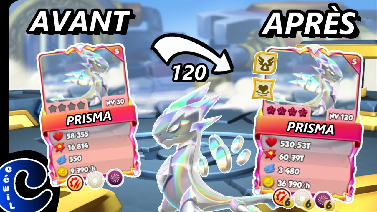 🔥Je monte le dragon PRISMA au NIVEAU MAX (+ &eacute;toiles et Sigils) !!! Dragon Mania Legends FR