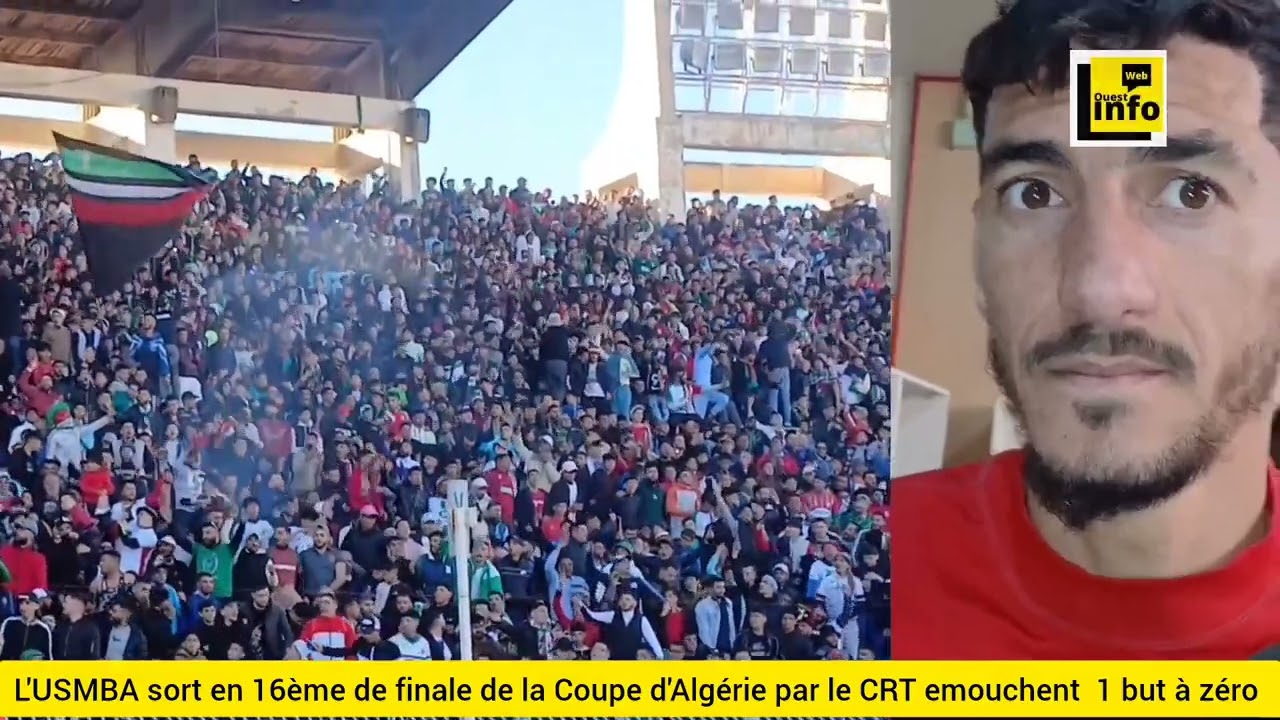 USMBA éliminé  par son voisin le CRTemouchent en 16ème tour de la coupe d'Algérie.