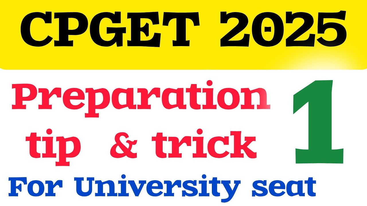 #CPGET 2025 : Preparation Tip for University seat #osmaniauniversity #cpgetpreparationtips #cpget