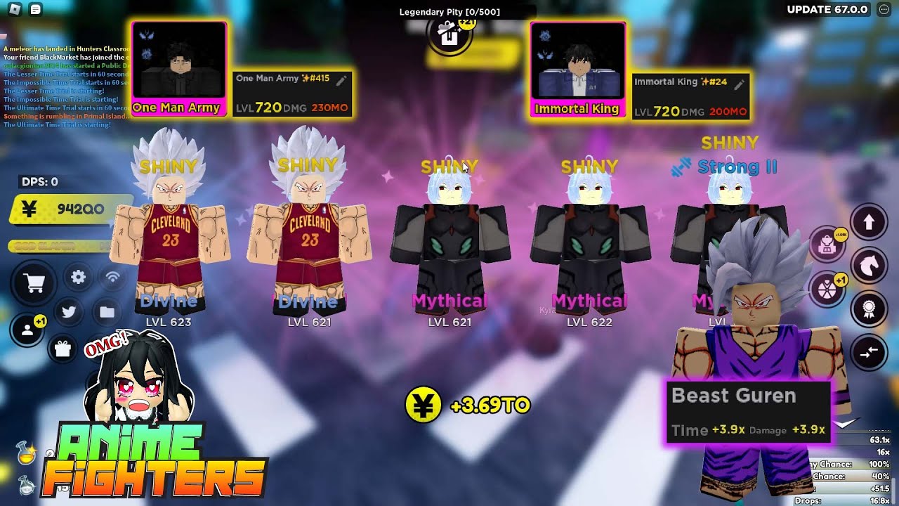 Update 67!! COOL New Divine!! Demonic Passives are now Transferable!! Anime Fighters Simulator