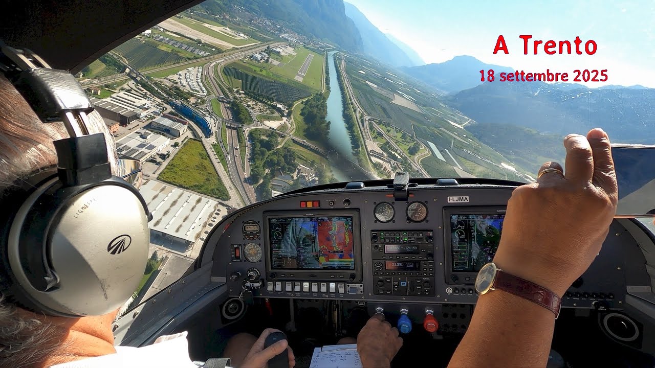 Avvicinamento e atterraggio a Trento
