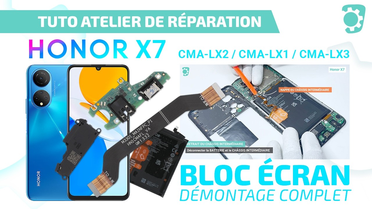 Changer le bloc écran du Honor X7 | Brico-phone - Démontage complet