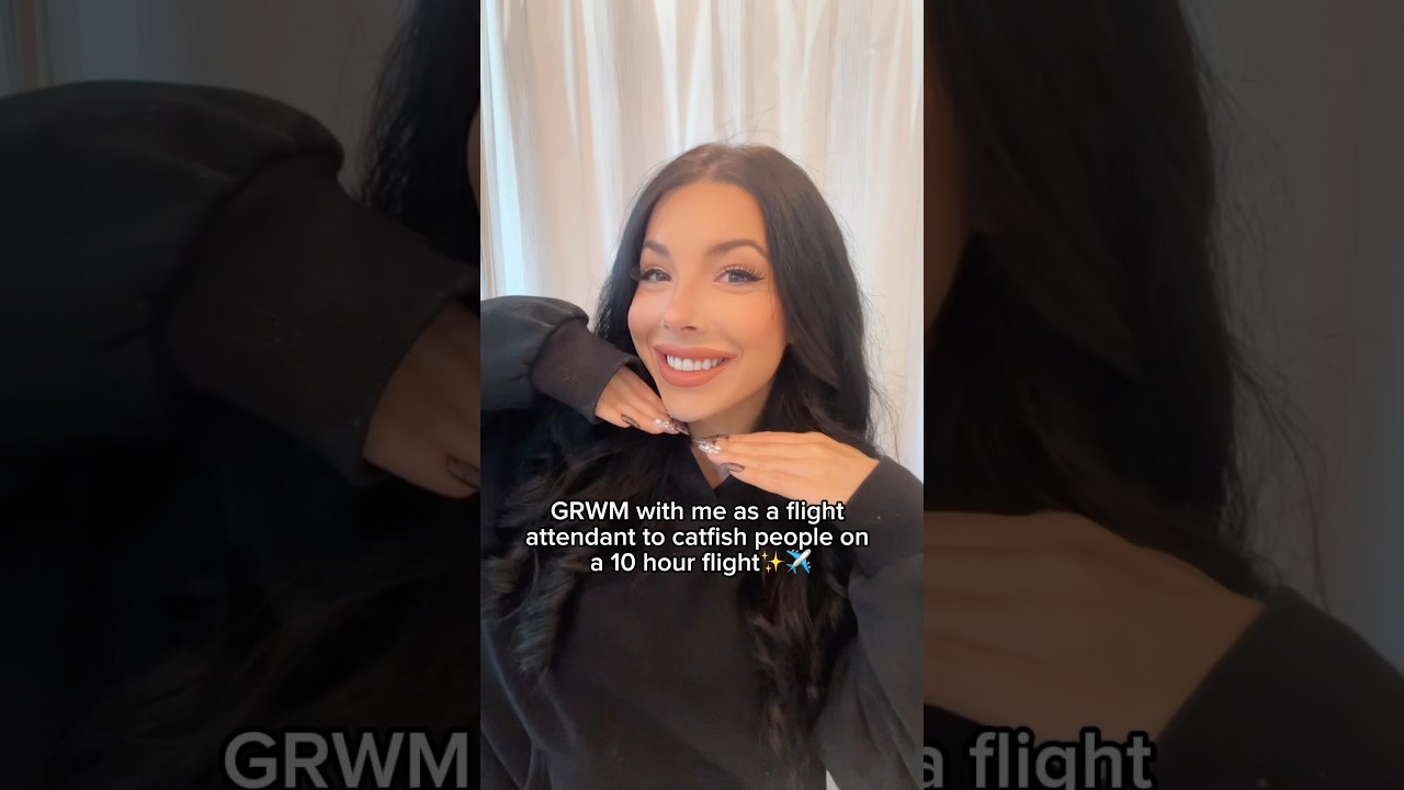 How to catfish people as a flight attendant💩➡️👩🏻&zwj;✈️✨ #grwm #getreadywithme #flightattendant