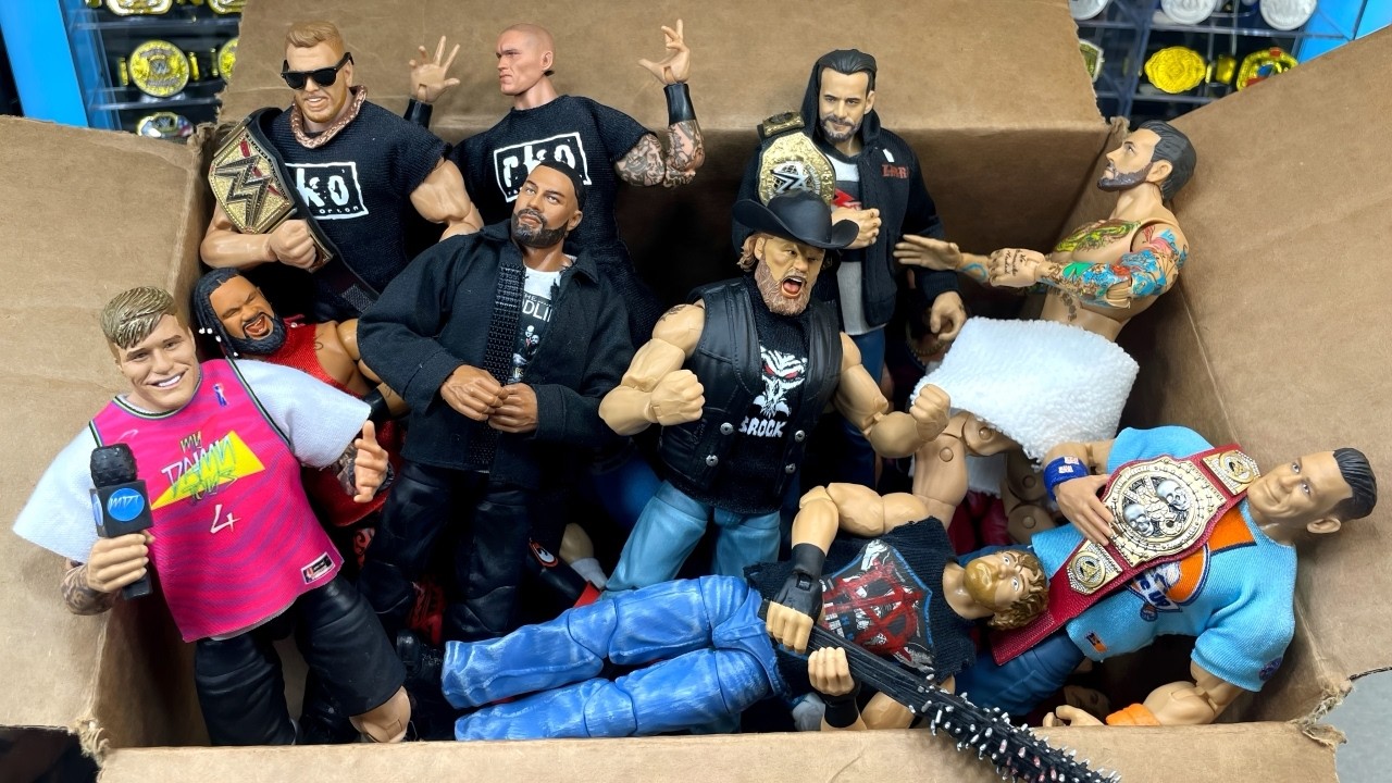 БОЛЬШАЯ КОРОБКА с кастомными фигурками WWE!