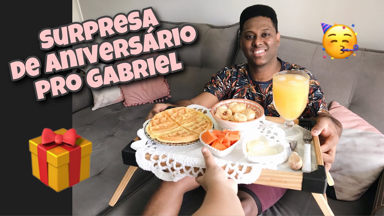 🎉 Anivers&aacute;rio do Gabriel 🎁 Fiz uma bandeja de caf&eacute; da manh&atilde; pra ele 😍 - Simplifique