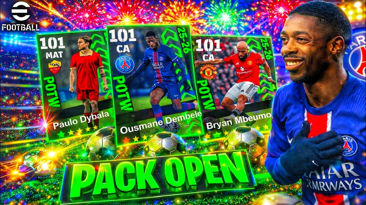 😱 O ARTILHEIRO MAIS BUGADO? PACK OPEN ATRÁS DO DEMBÉLÉ 101 DA BOX DE POTW NO EFOOTBALL 2026 MOBILE!!