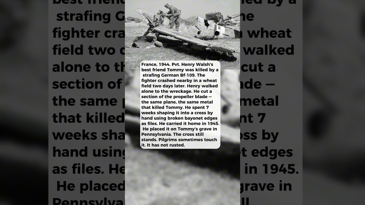 A Soldier Built a Cross From the Plane That Killed His Friend #short #history #ww2