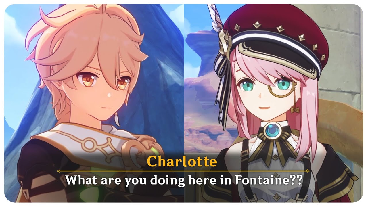 Traveler Meets Charlotte Again at Fontaine (Cutscene) | Genshin Impact 4.0