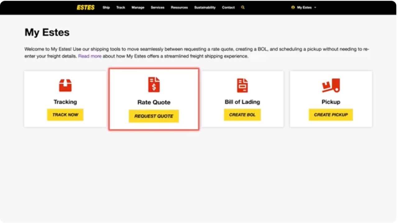 How to Use Estes&rsquo; Rate Quote Tool | Get LTL Freight Quotes Fast