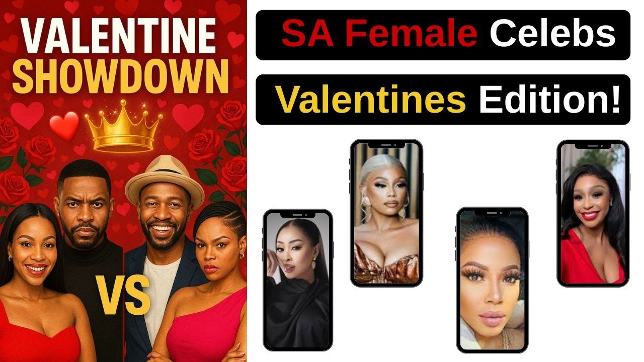Valentine’s Day Showdown: 4 South African Stars Compete for the Crown! ❤️👑#valentinesday