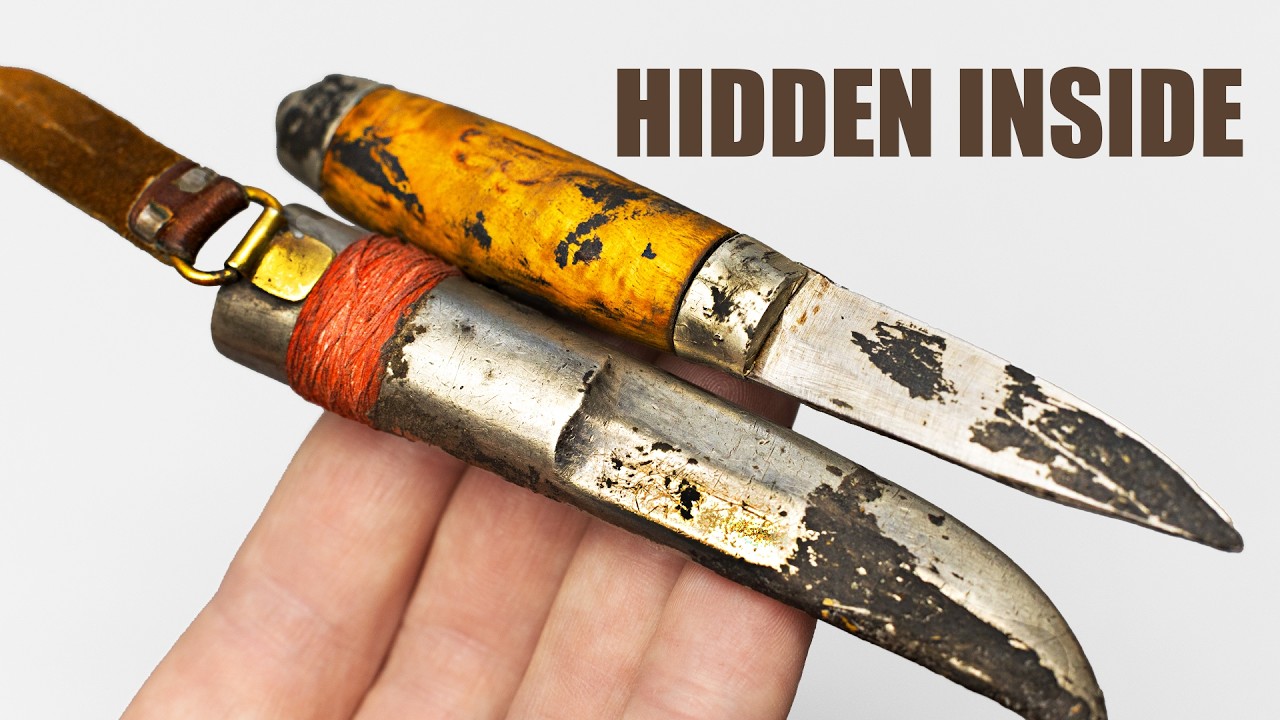 This Puukko Knife Had Something Inside | Antique Restoration ASMR