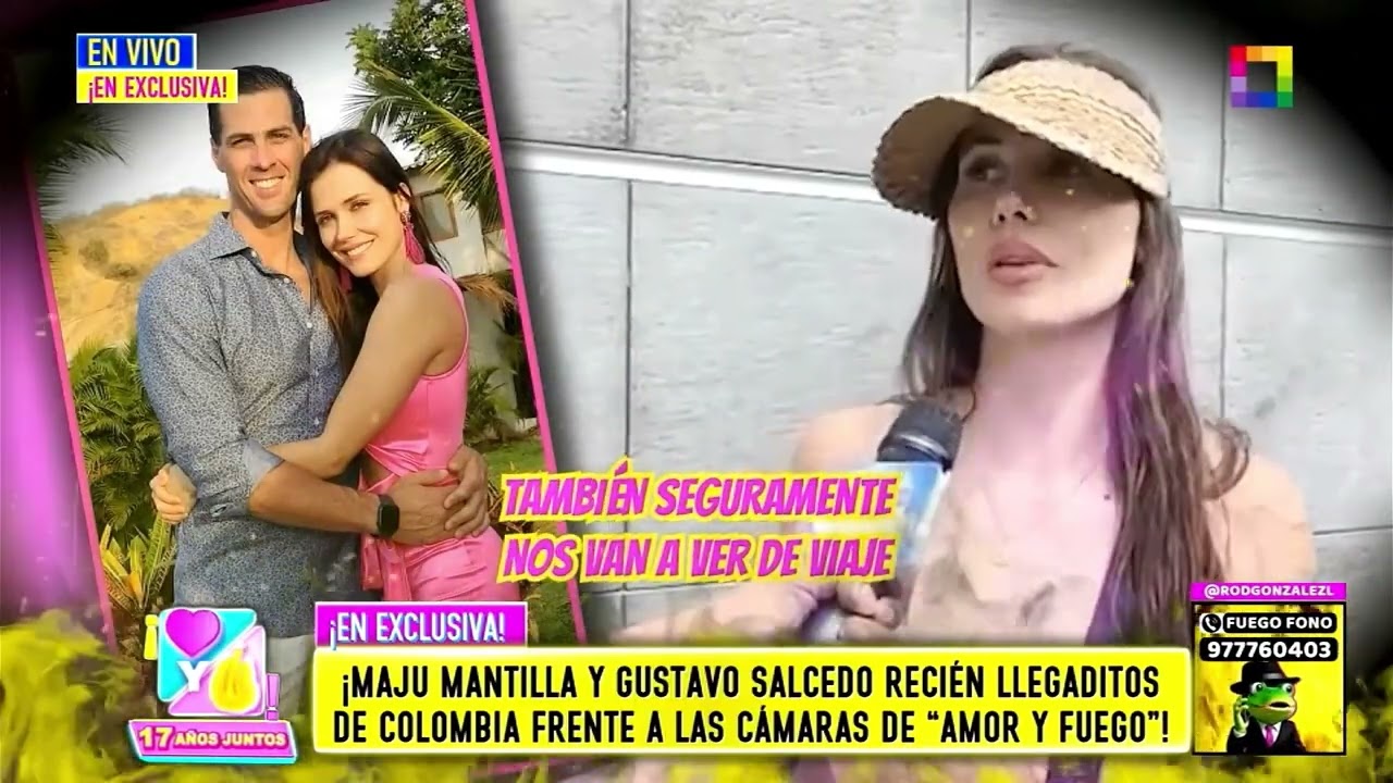 Amor y Fuego - MAR 12 - MAJU Y GUSTAVO RECIÉN LLEGADITOS FRENTE A LAS CÁMARAS DE “AMOR Y FUEGO”