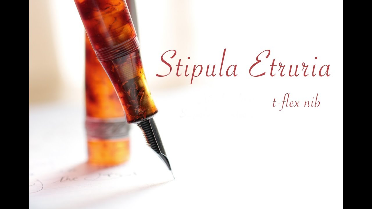 Stipula Etruria Ambra fountain pen V flex nib review stilografica