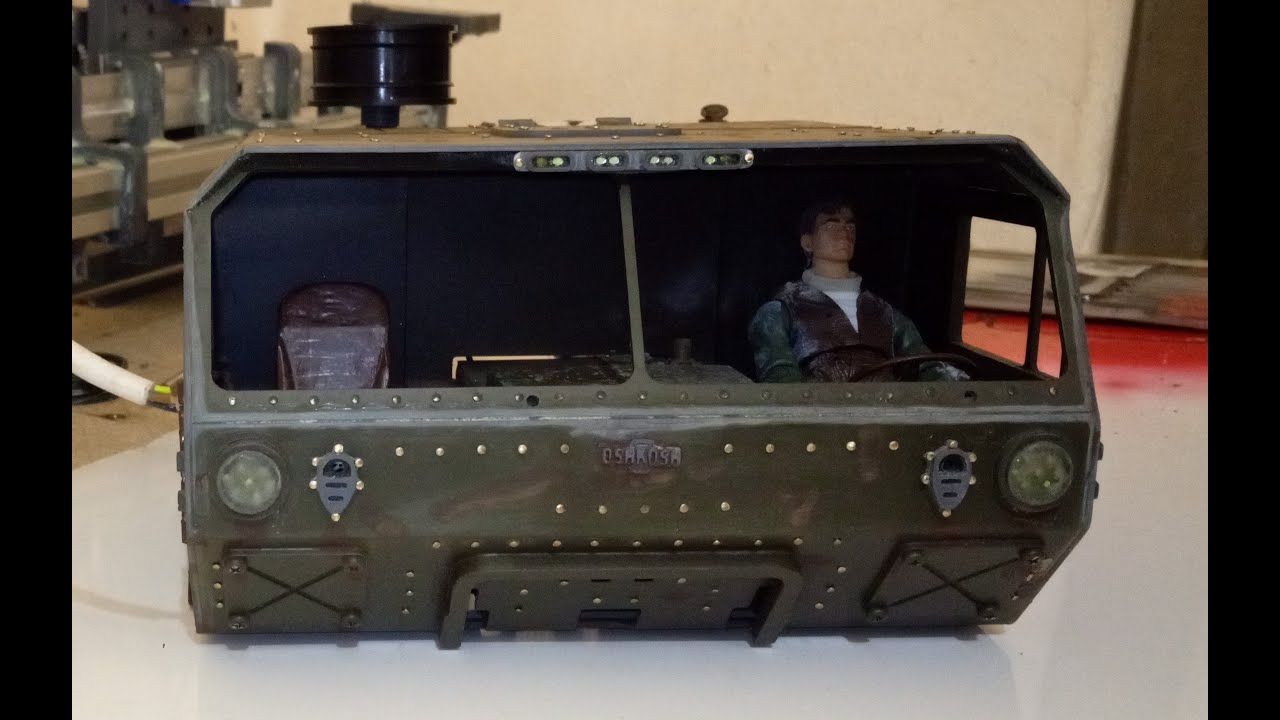 tutorial zum edging bzw altern von eigenbau rc lkw / truck modell hemtt lvsr long tail crawler 10x10