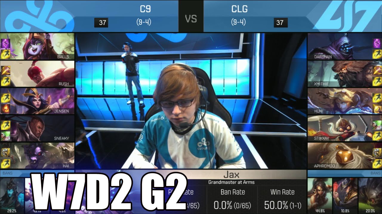 Cloud 9 vs CLG | Week 7 Day 2 S6 NA LCS Spring 2016 | C9 vs CLG G2 W7D2