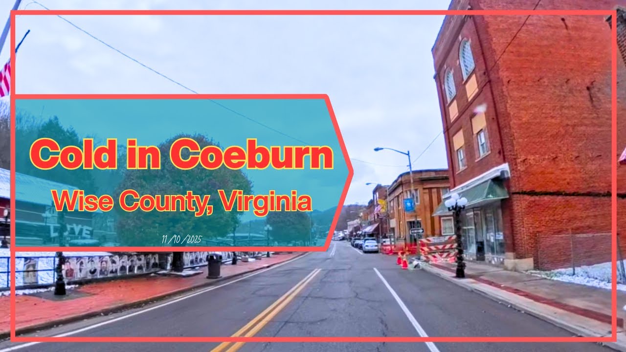 POV Driving Coeburn Virginia A Snowy Day in Appalachia