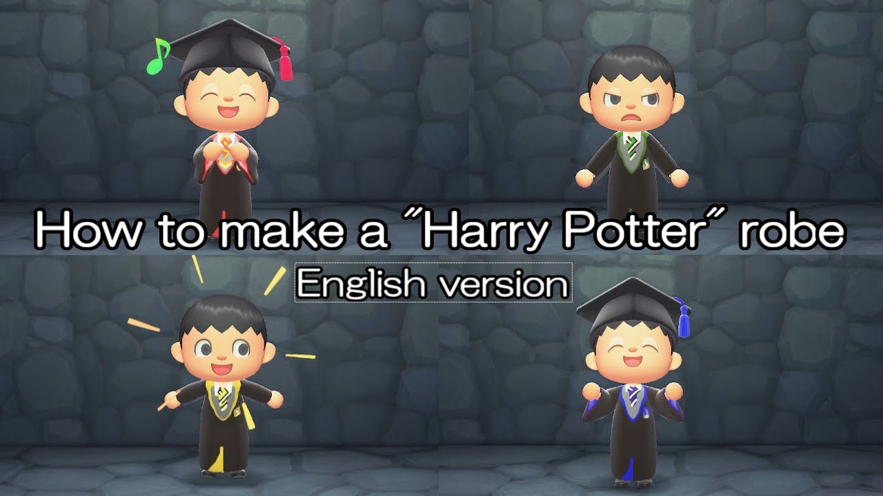 How to make Harry Potter's Robe　【Animal Crossing  New Horizons】 Custom Design