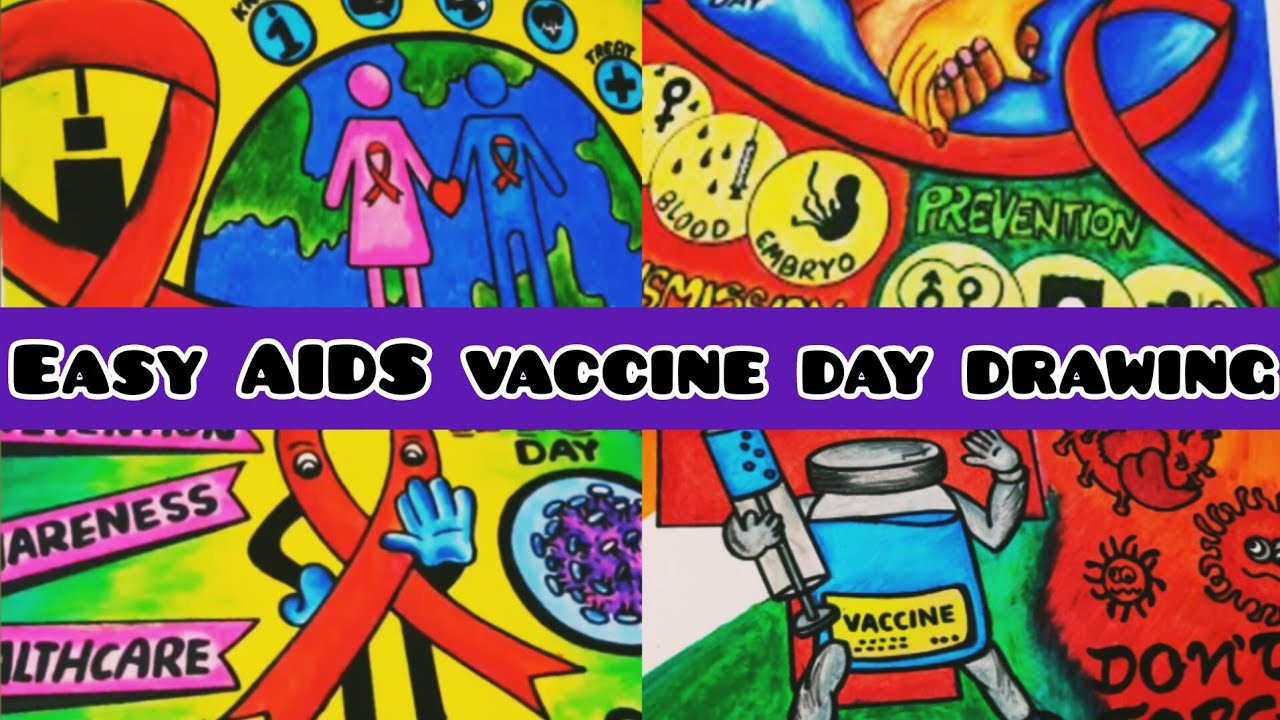 World AIDS day drawing/World AIDS Vaccine day drawing/world AIDS day drawing/Health day drawing