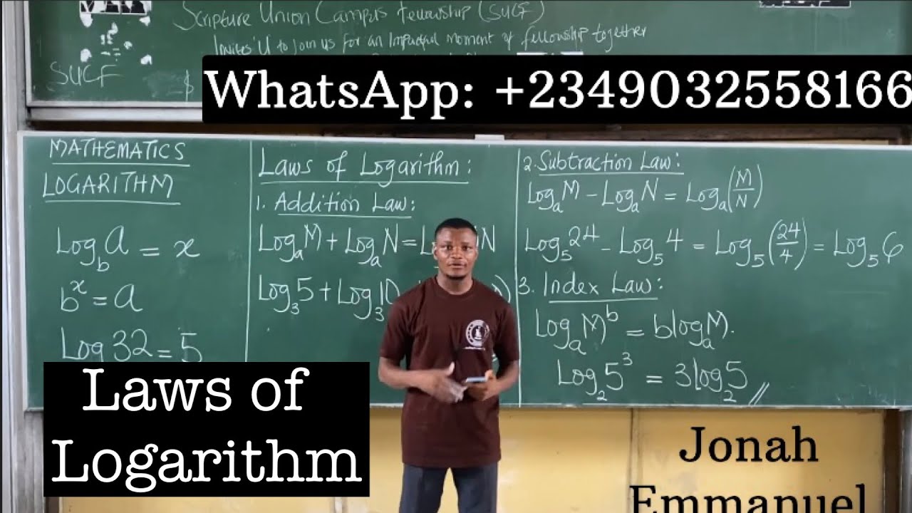 Логарифм 1 | Законы логарифма: лучшее объяснение #excellenceacademy #jonahemmanuel #logarithm