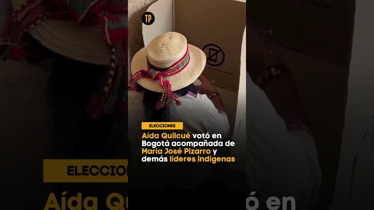 A&iacute;da Quilcu&eacute; vot&oacute; en Bogot&aacute; acompa&ntilde;ada de Mar&iacute;a Jos&eacute; Pizarro y dem&aacute;s l&iacute;deres ind&iacute;genas