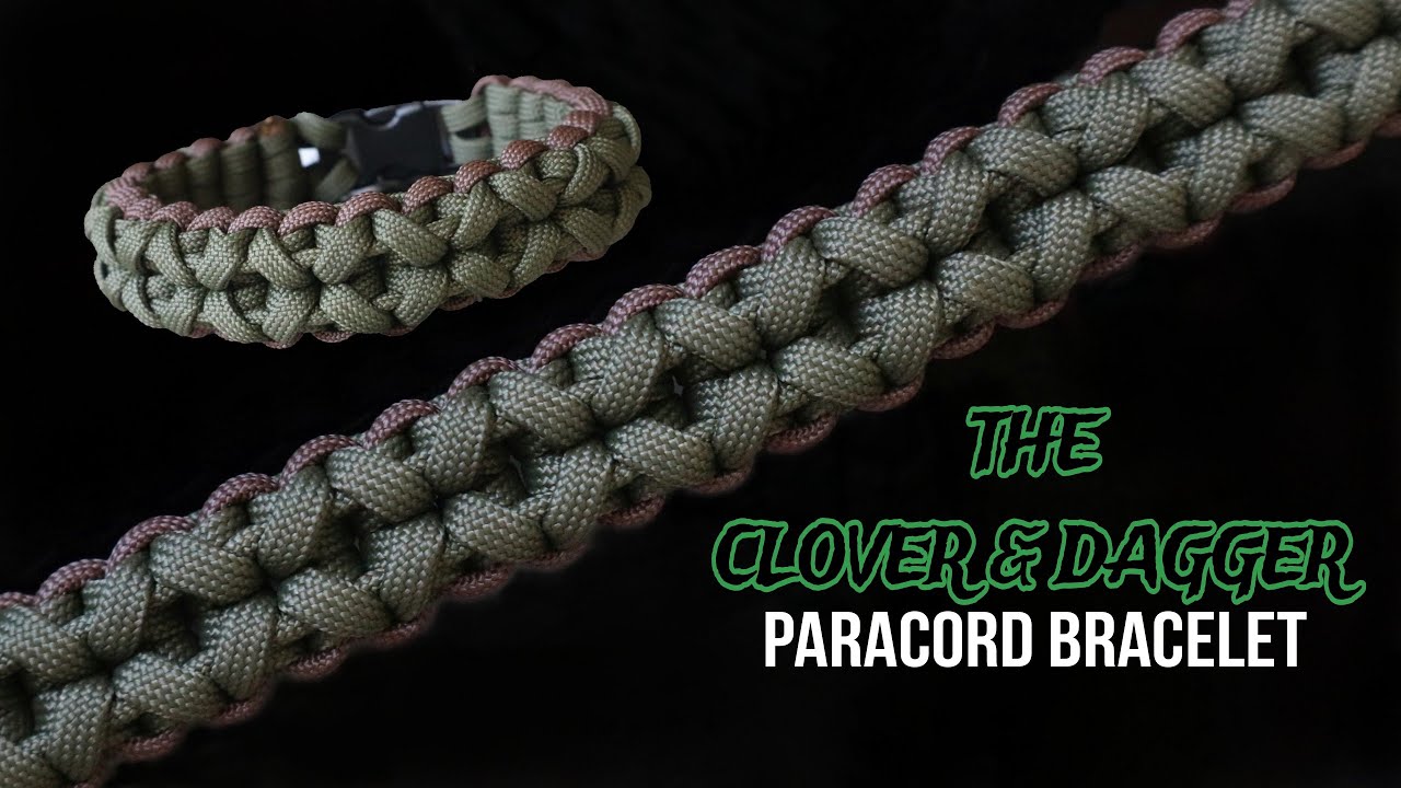 HOW TO MAKE THE CLOVER AND DAGGER PARACORD BRACELET, EASY PARACORD TUTORIAL, DIY.