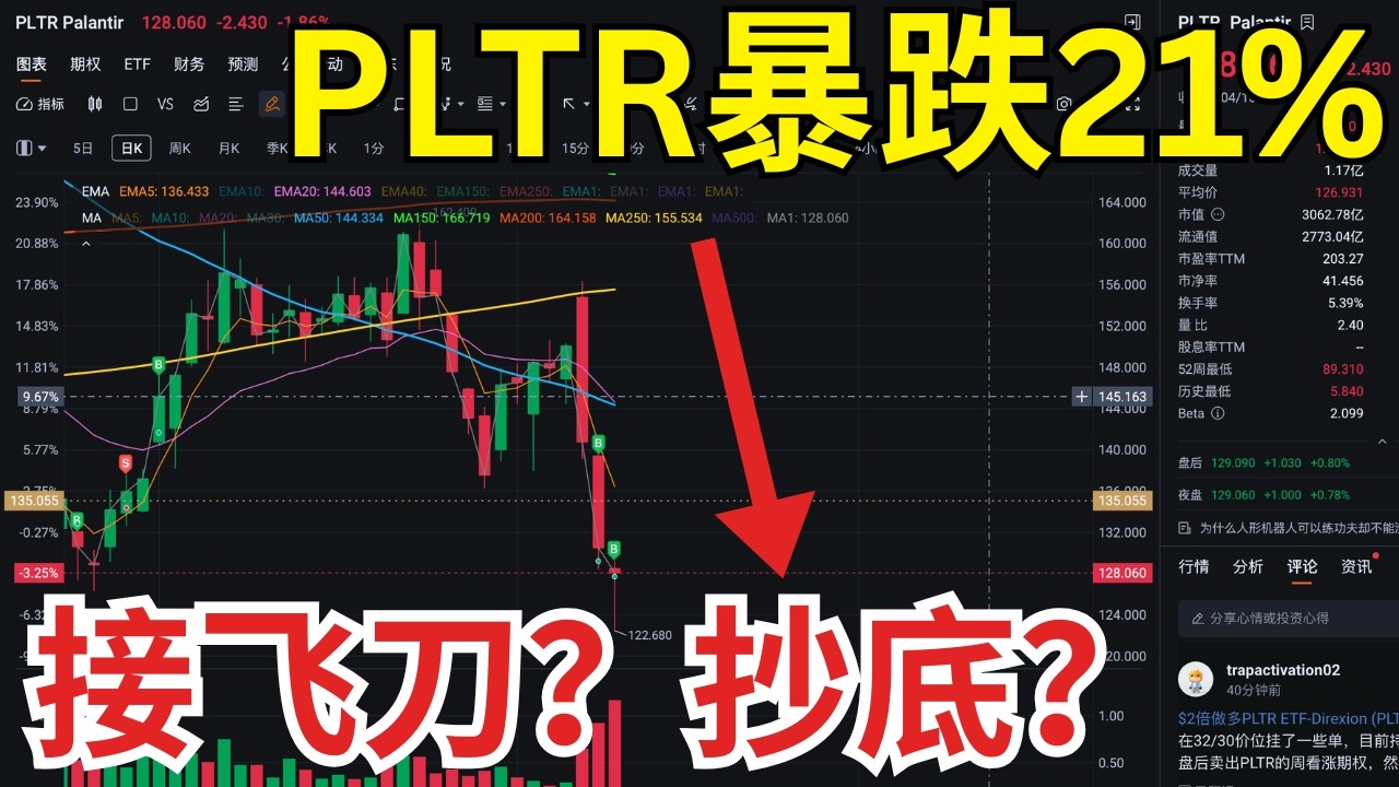 PLTR暴跌21%，我却在加仓，是抄底还是接飞刀？｜Zac美股笔记
