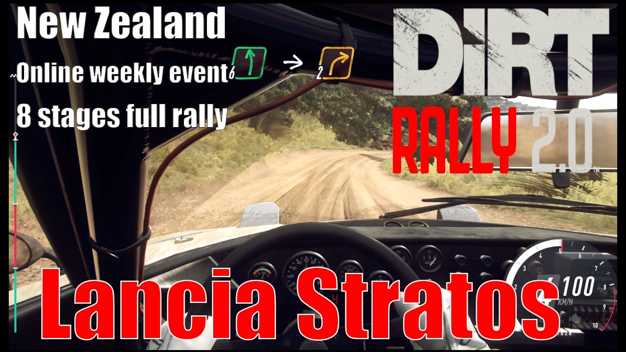 Dirt Rally 2.0 онлайн, 3-е место, Lancia Stratos, Новая Зеландия, полное ралли