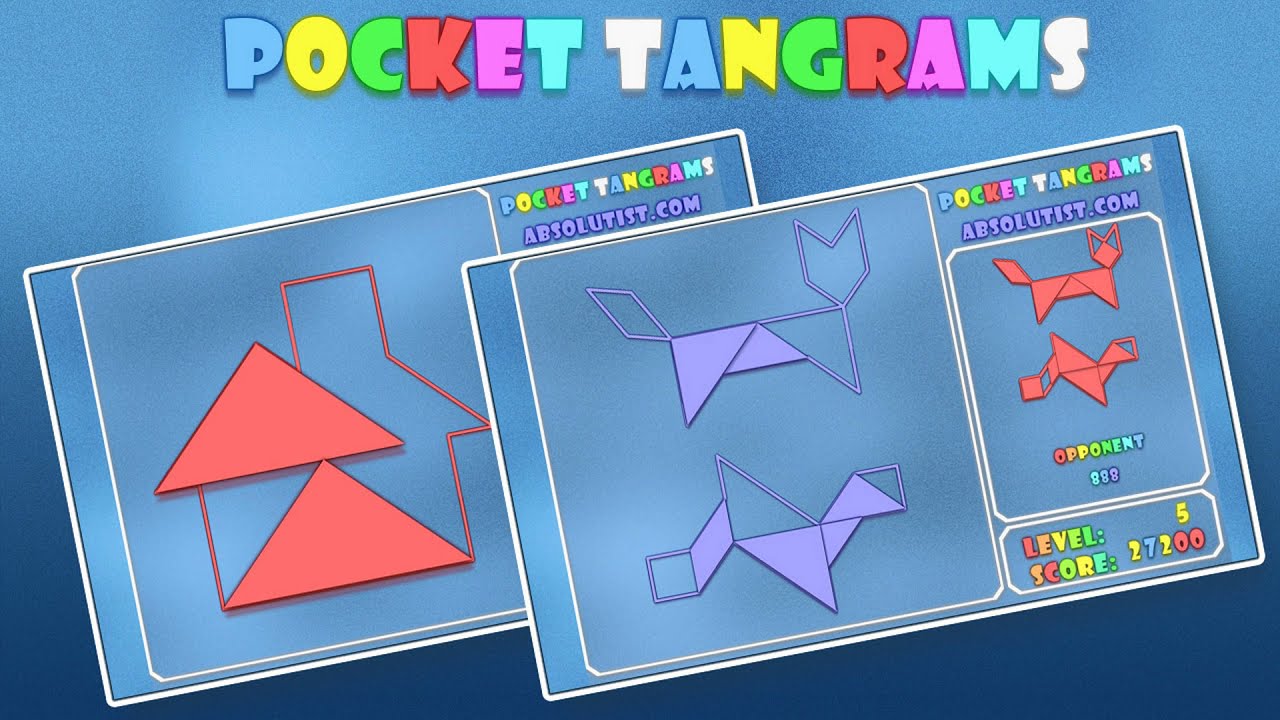 Meet a NEW game Pocket Tangrams!  Play free, compete with other players & have fun!
