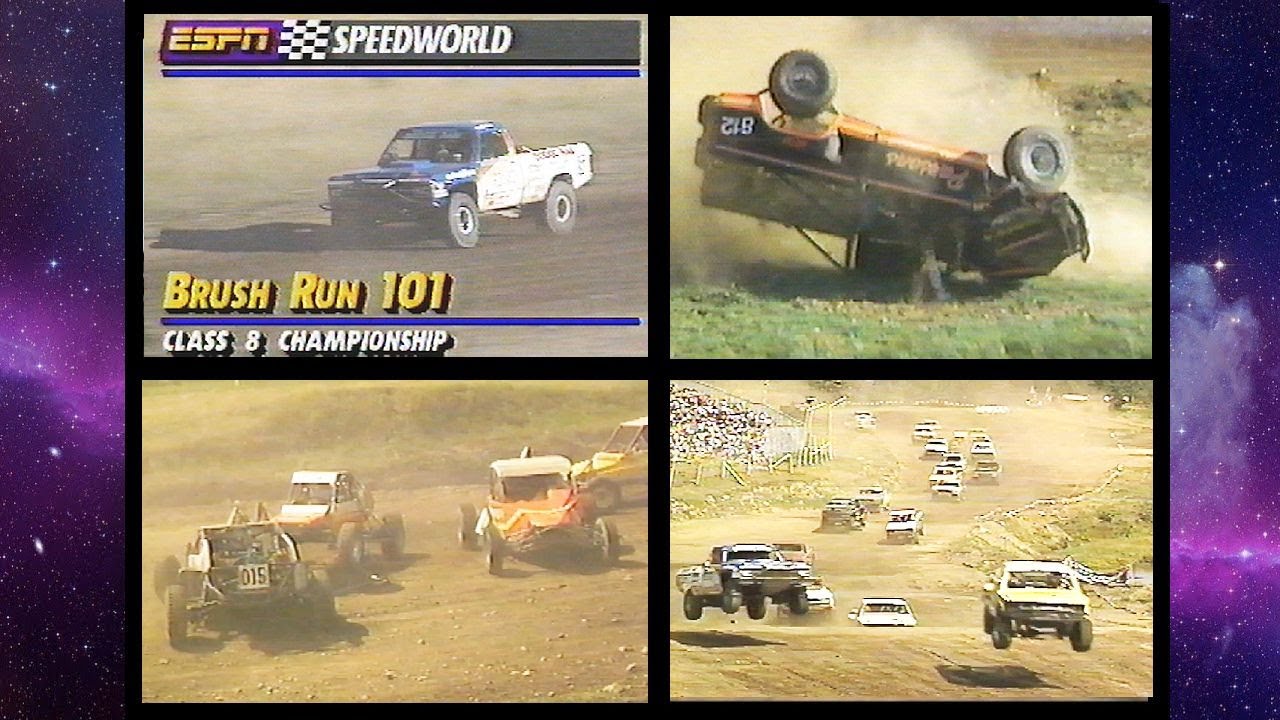 1990 BRUSH RUN 101! ESPN VINTAGE OFF ROAD RACING! TRUCKS & BUGGYS! WALKER EVANS, MARTY REID! CRANDON