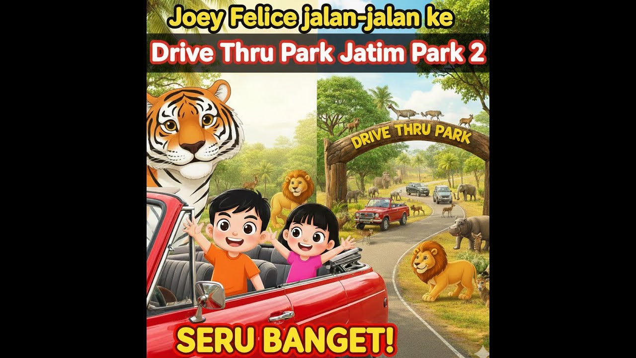 Joey Felice jalan jalan ke Drive Thru Park Jatim Park 2 SERU BANGET!! 🚗🦒