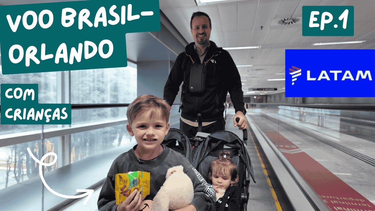 Voo Latam para Orlando com Crianças  - Vlog Viajar e Família Ep.1 - Tour Hotel