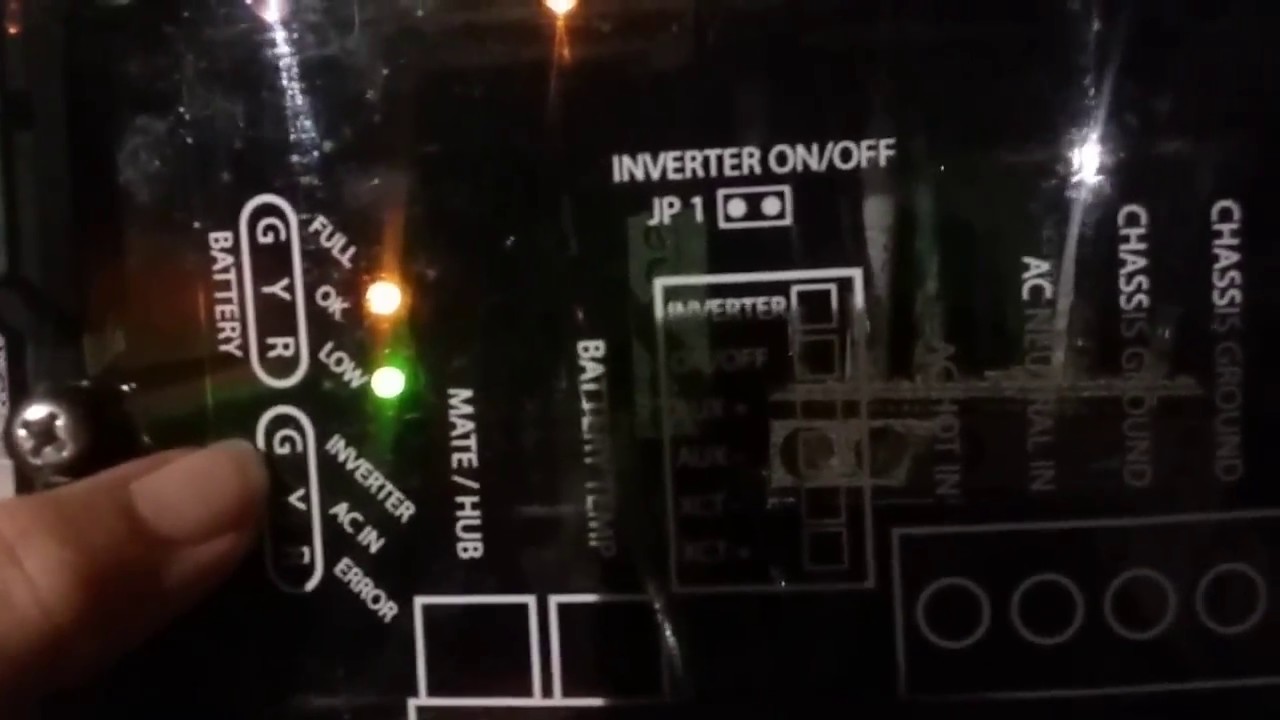 Explanation of inverter/charge controller...turning on the generator