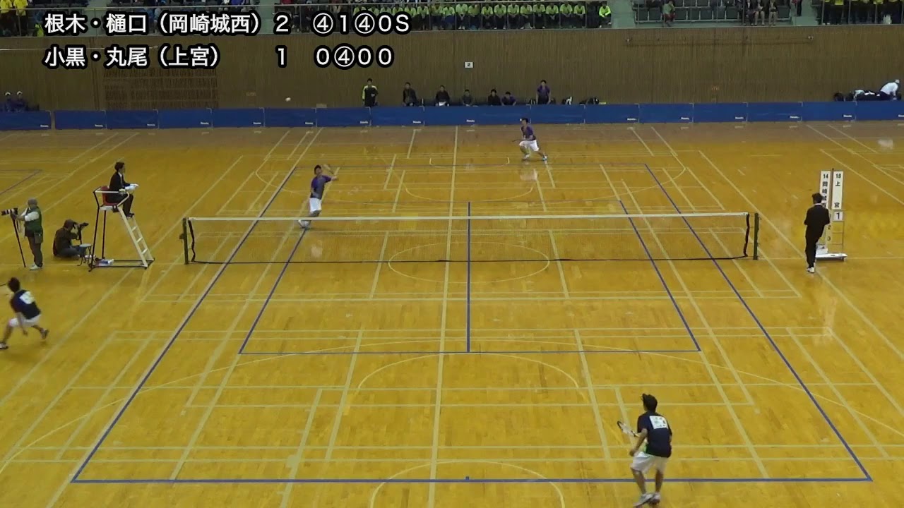 【好プレー集】2019 全日本高校選抜ソフトテニス大会　男子３回戦４−１　岡崎城西（根木・樋口）vs上宮（小黒・丸尾）