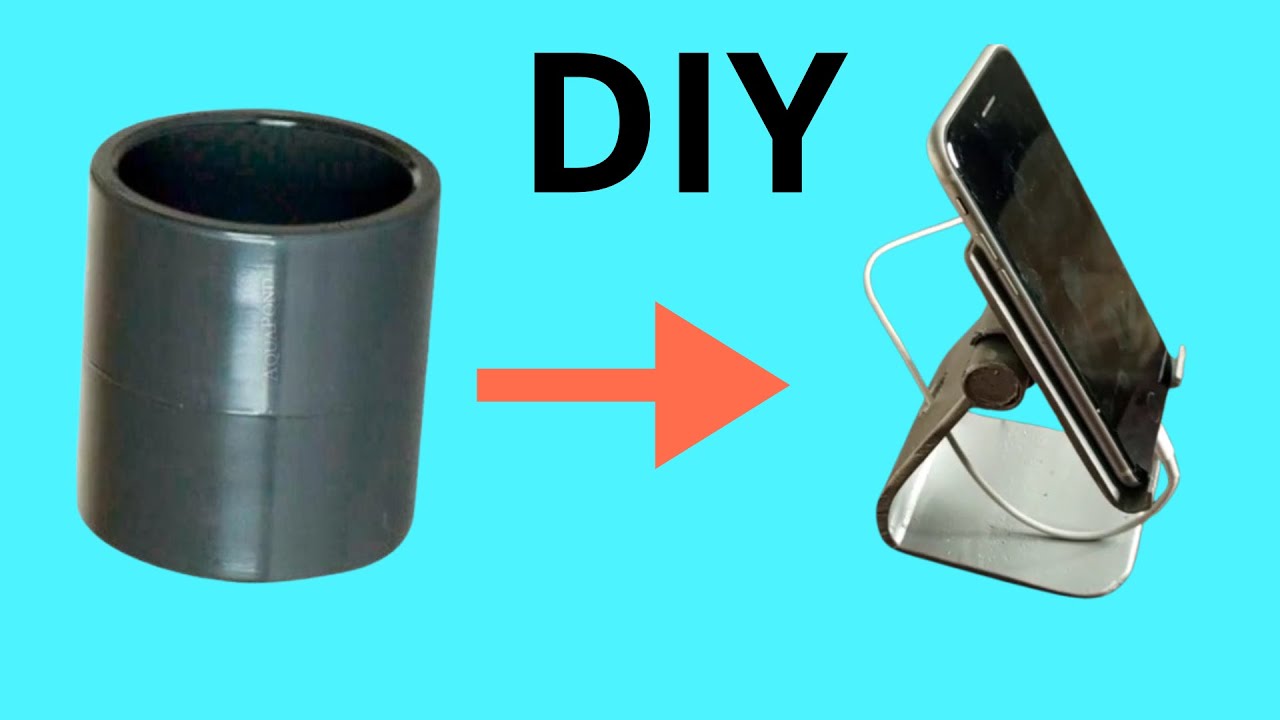 SUPPORT DE TELEPHONE FAIT MAISON EN PVC/ How to make mobile stand