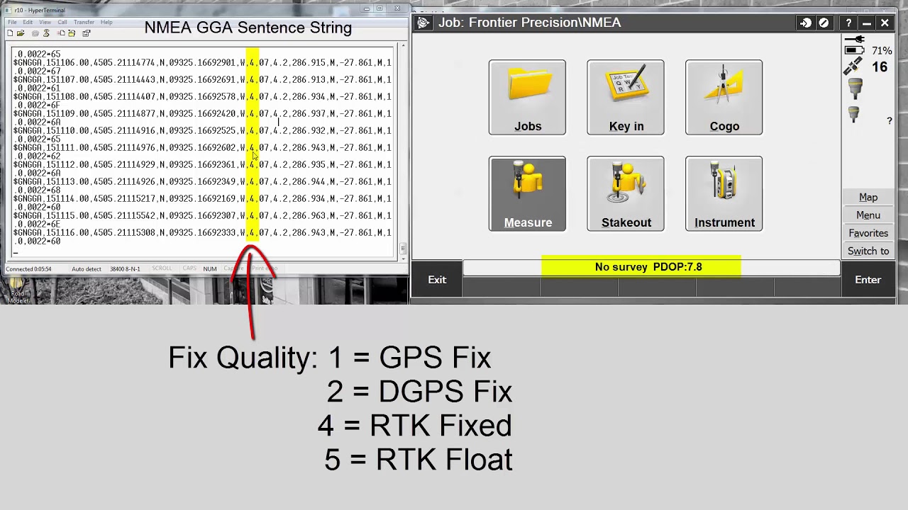Trimble R10 NMEA GGA Sentence