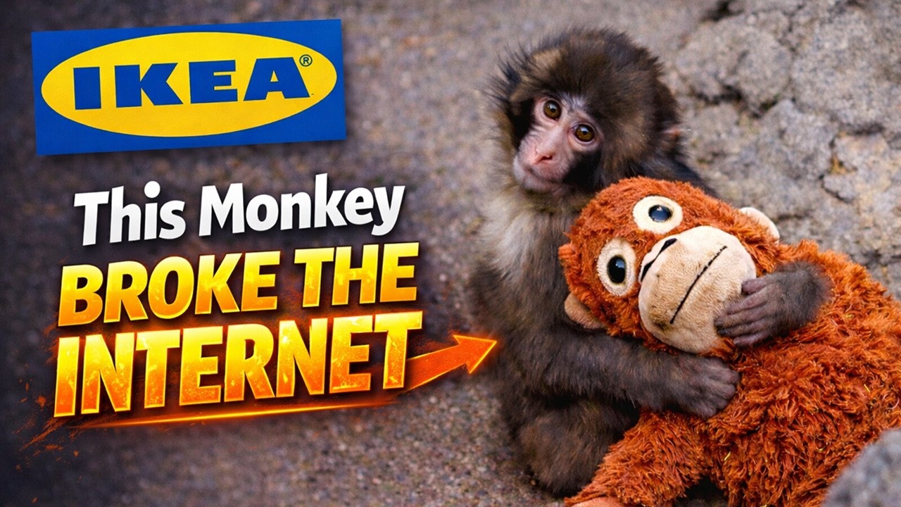 This Baby Monkey Went Viral Clinging To An IKEA Toy