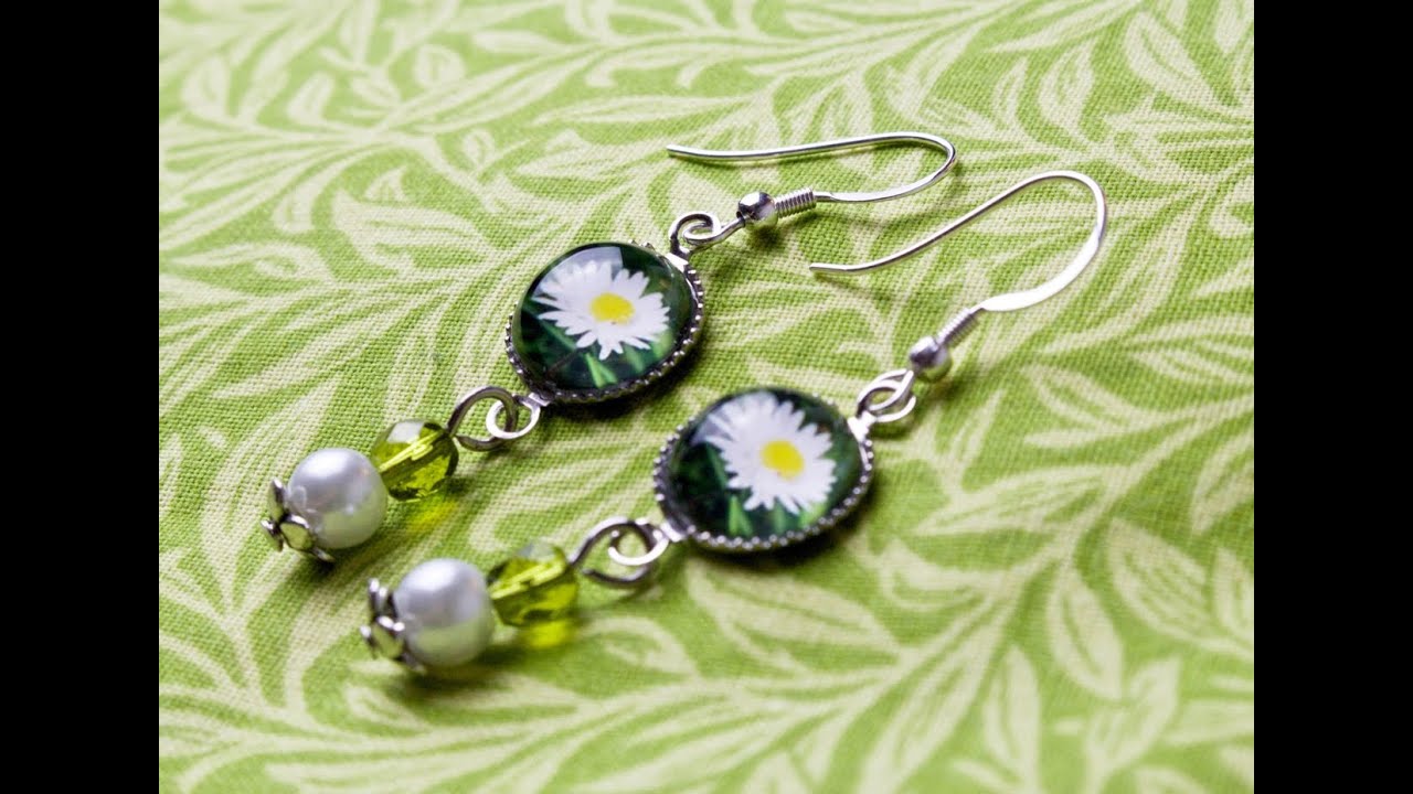 Schmuck selbst gestalten: Cabochon-Ohrringe DIY - eine Geschenkidee für die Freundin / Mama / Oma