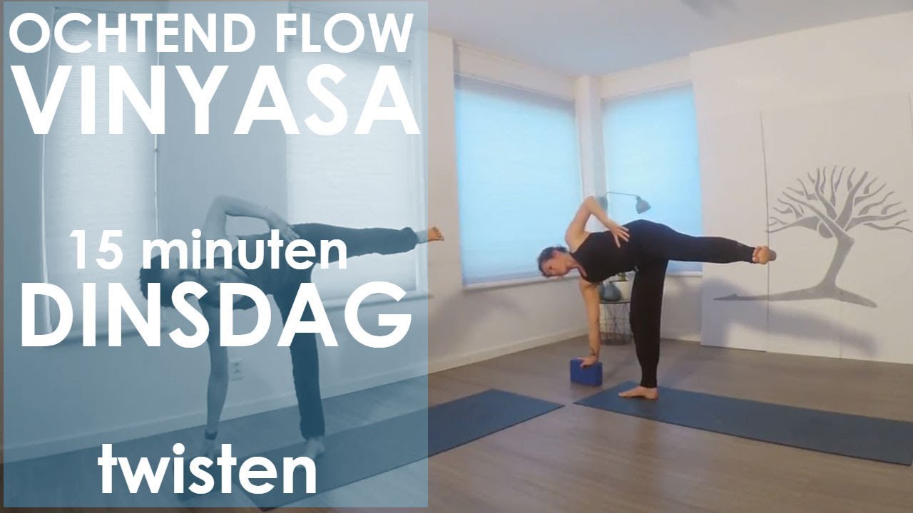 Vinyasa Yoga, Krachtige Ochtend Flow Twisten 15 minuten - Dinsdag -EsTaYoga-
